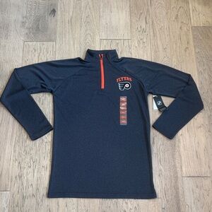 NWT NHL Philadelphia Flyers Quarter-Zip Top Size Small